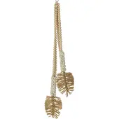 J-Line Suspension coquillages + perles bois textile naturel/blanc