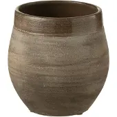 J-Line Cachepot gio ceramique marron small