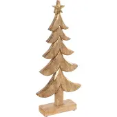 J-Line Sapin de noel bois de manguier or large