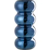 J-Line Vase chenille verre bleu