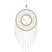 J-Line Attrape-reve mandala coquillage blanc large