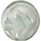 J-Line Presse-papier guirlande en verre blanc medium
