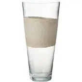 J-Line Vase delph verre transparent/beige medium