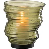 J-Line Vase tornado verre vert small