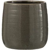 J-Line Cachepot uni ceramique gris medium