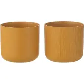 J-Line Cachepot gen ceramique ocre small assortiment de 2