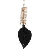 J-Line Suspension plume et coquillages coton noir
