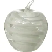 J-Line Presse-papier pomme en verre blanc large