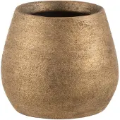 J-Line Cachepot irregulier rugueux ceramique or small