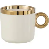 Jline Boite de 1 mug ceramique blanc/or