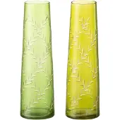 J-Line Vase feuil verre vert large assortiment de 2