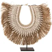 J-Line Collier+pied dora coquillages/zostere blanc large