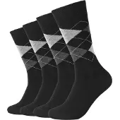Camano Chaussettes 'Argyle' gris / anthracite / gris clair