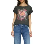 s.Oliver T-shirt bleu clair / gris foncé / rose / blanc