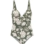 s.Oliver Maillot de bain crème / vert foncé