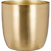Mica Decorations Flowerpot Alano 1119954, metal, Ø 13 cm, gold (13 x 12.50 cm)
