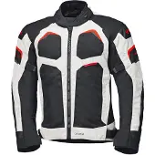 Held Veste textile imperméable Manzano Top pour moto, blanc/noir/rouge, L