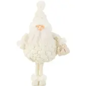J-Line Pere noel cadeau sac textile blanc small