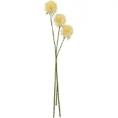 J-Line Fleur allium 3 pieces plastique jaune clair l