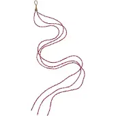 Jline Suspension perles strass plastique rouge large