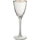 Jline Verre a vin or bord verre transparent/or
