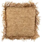 J-Line Coussin carre raphia naturel small
