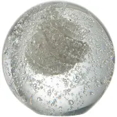 J-Line Presse papier bubbel glas zilver small
