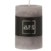 Jline Bougie cylindrique gris fonce s18h