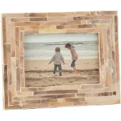 J-Line Cadre photo nuye mosaique/mdf beige 10x15cm