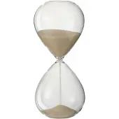 J-Line Sablier decoratif verre/sable beige medium