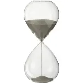 J-Line Sablier decoratif verre/sable gris medium