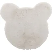 Jline Tapis tete d'ours polyester blanc