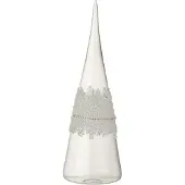 J-Line Cone glace diamant lignes verre transparent small