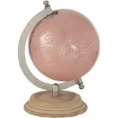 Jline Mappemonde sur pied rose clair/doré small