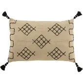 J-Line Coussin Graphic Shapes Rectangle Cotton Grey