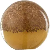 J-Line Presse-papier couches verre marron/ocre large
