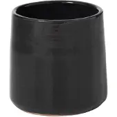 J-Line Cachepot rond ceramique noir small