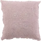 Jline Coussin carre dentelles coton violet