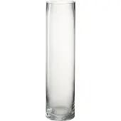 J-Line Vase cylindrique verre transparent medium