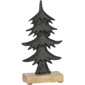 J-Line Sapin ori sur base bois aluminium noir large