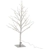 J-Line Arbre denude+led metal argent small