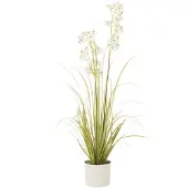 J-Line Allium en pot plastique vert/blanc medium