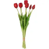 J-Line Bouquet tulipes 7pieces pu rouge large