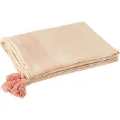 J-Line Plaid mik coton blanc/rose