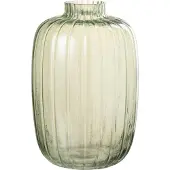 J-Line Vase Stripes Glass Green Large