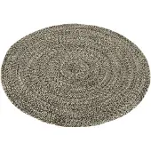 J-Line Tapis miami outdoor poly noir/blanc small