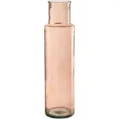 J-Line Vase cylindre verre rose clair medium