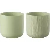 J-Line Cachepot gen ceramique pistache xxl assortiment de 2