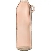 Jline Vase anse cylindre verre rose clair large