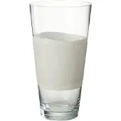 J-Line Vase delph verre transparent/blanc small